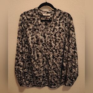 Women's Jones Studio Black & Gray Blouse Top, Size 1X
